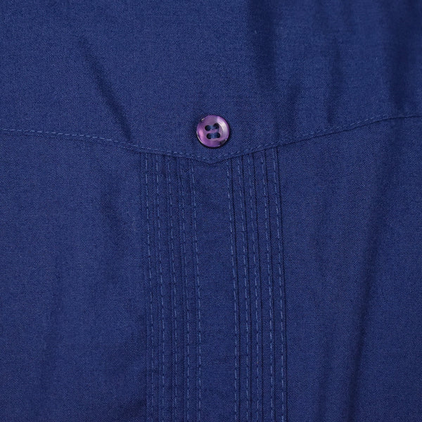1960s Navy Blue Guayabera Shirt