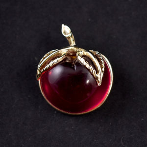 Coventry Burgundy Jelly Belly Apple Brooch