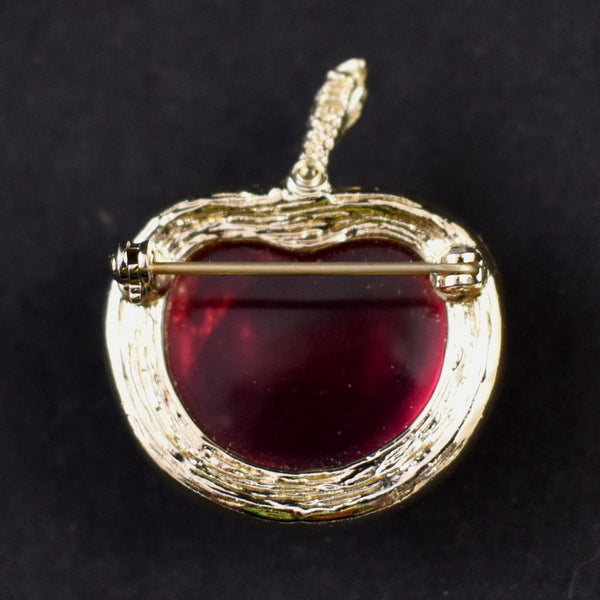 Coventry Burgundy Jelly Belly Apple Brooch