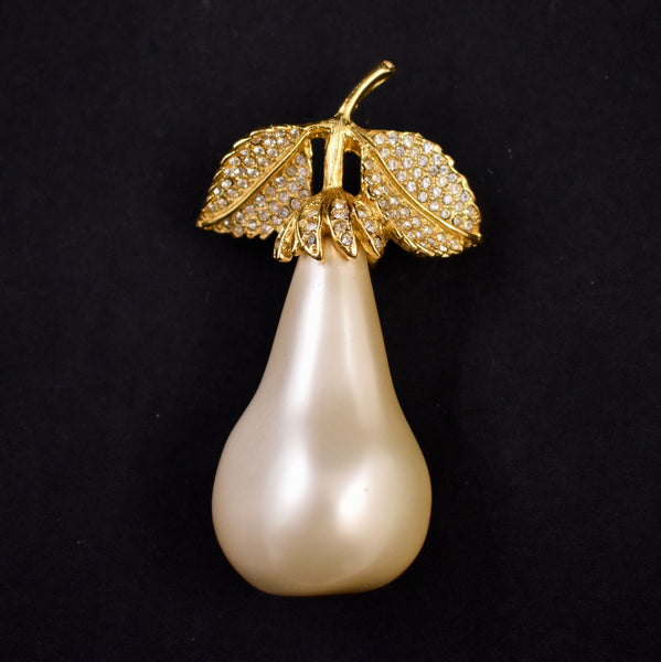 Kenneth Jay Lane 3D Pearl Pear Brooch