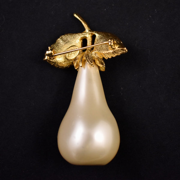 Kenneth Jay Lane 3D Pearl Pear Brooch