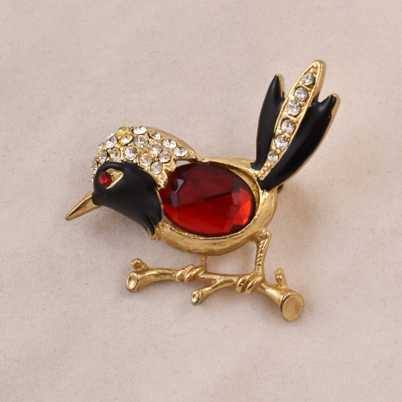 Jelly Belly Red Bird Pin Brooch