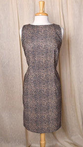1990s Classic Pinup Leopard Sheath Dress