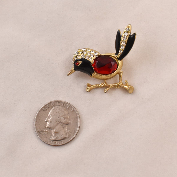 Jelly Belly Red Bird Pin Brooch