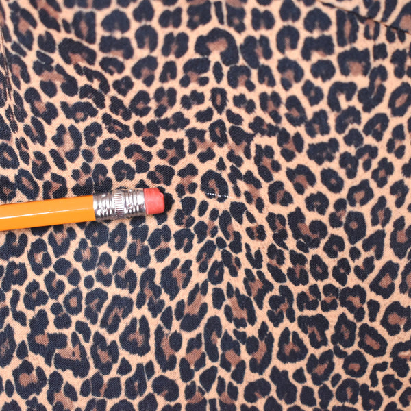 1990s Classic Pinup Leopard Sheath Dress