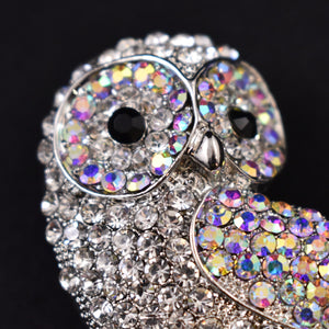 Extra Sparkly Rhinestone Owl Brooch