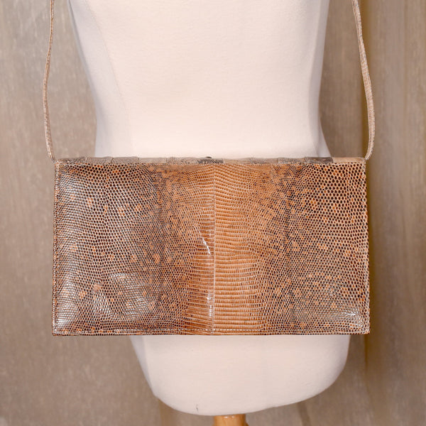 NWOT 1980s Snakeskin Clutch Handbag
