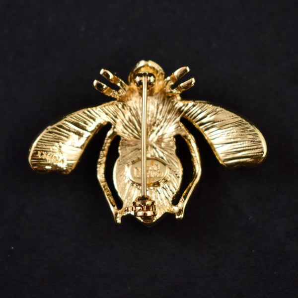 Joan Rivers Rhinestone Faceted Bee Brooch