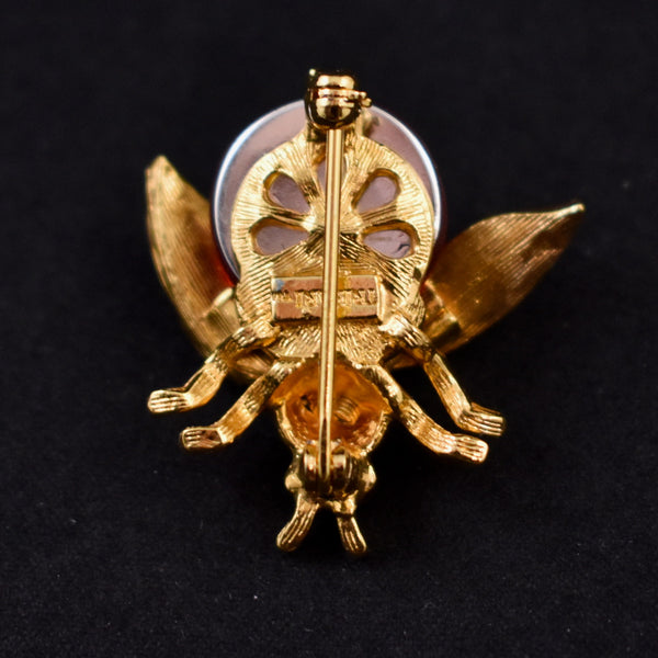 Trifari Jelly Belly Trembler Bee Brooch Pin