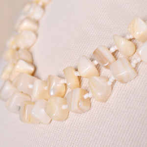 Double Strand Mother of Pearl Necklace