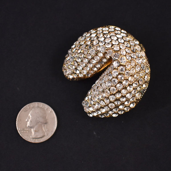 Rhinestone Fortune Cookie Trinket Box