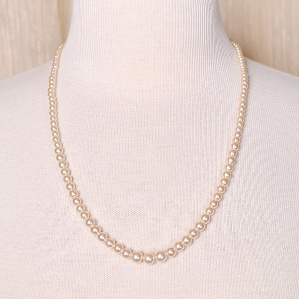 Graduated Long Pearl Necklace