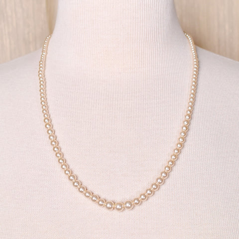Graduated Long Pearl Necklace