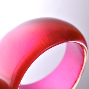 Thick Raspberry Pink Bangle Bracelet