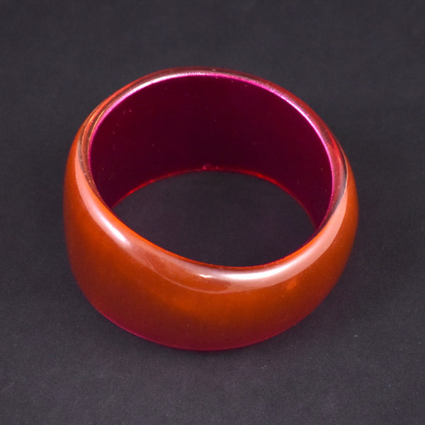 Thick Raspberry Pink Bangle Bracelet