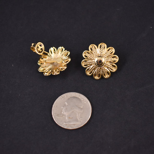 Bright Gold Daisy Earrings