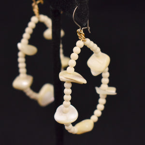 Mother of Pearl Hoop Earrings