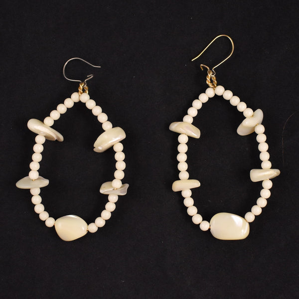 Mother of Pearl Hoop Earrings