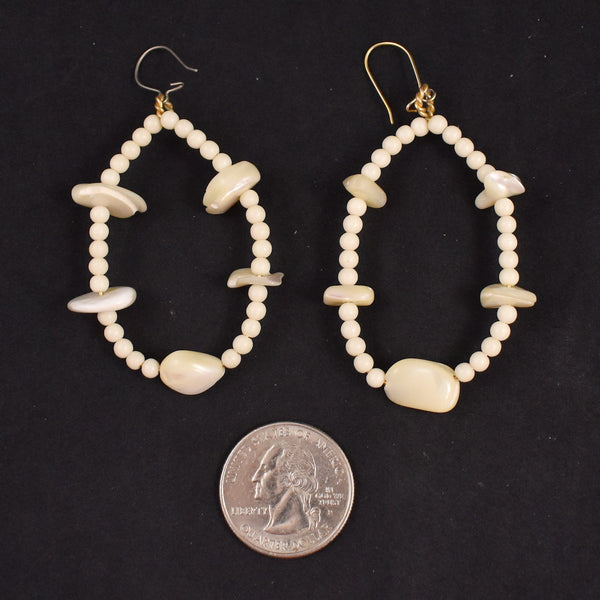 Mother of Pearl Hoop Earrings