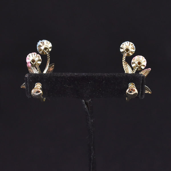 Pastel Rhinestone Bouquet Climber Earrings