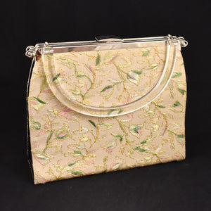 1950s 3 in 1 Floral & Patent Handbag