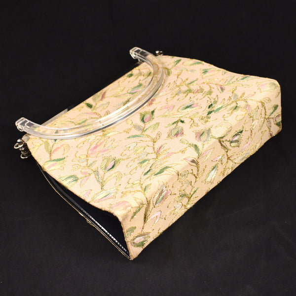 1950s 3 in 1 Floral & Patent Handbag