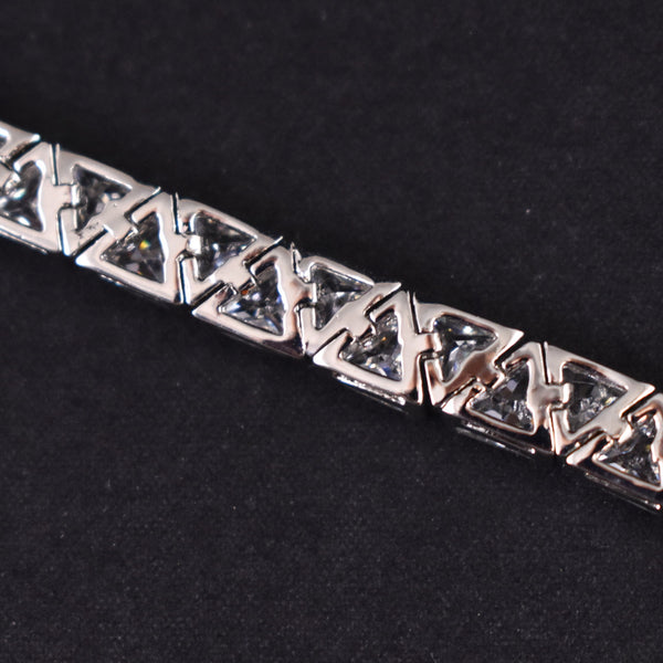 NWT CZ Sparkly Triangle Trillion Cut Bracelet