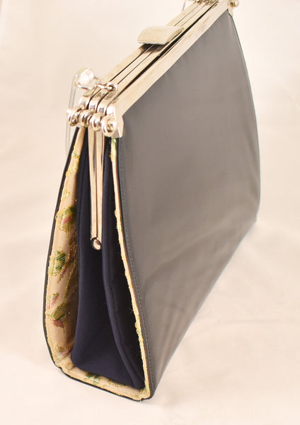 1950s 3 in 1 Floral & Patent Handbag