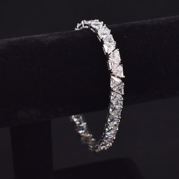 NWT CZ Sparkly Triangle Trillion Cut Bracelet