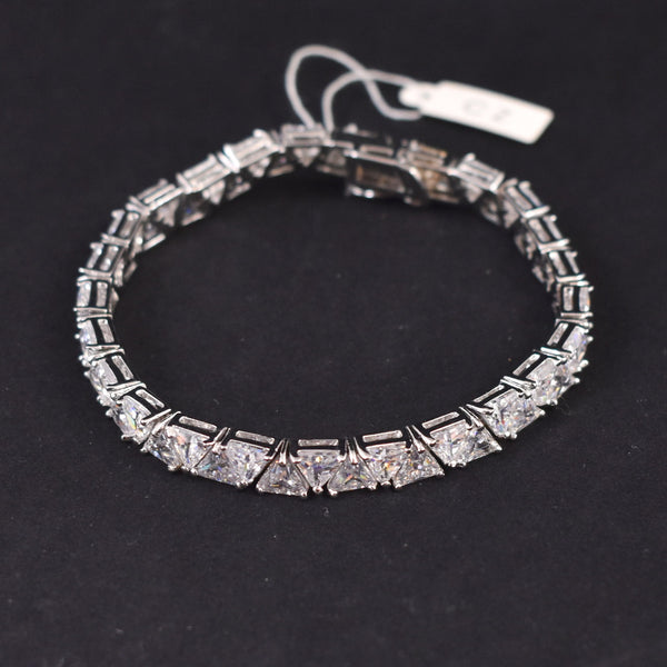 NWT CZ Sparkly Triangle Trillion Cut Bracelet