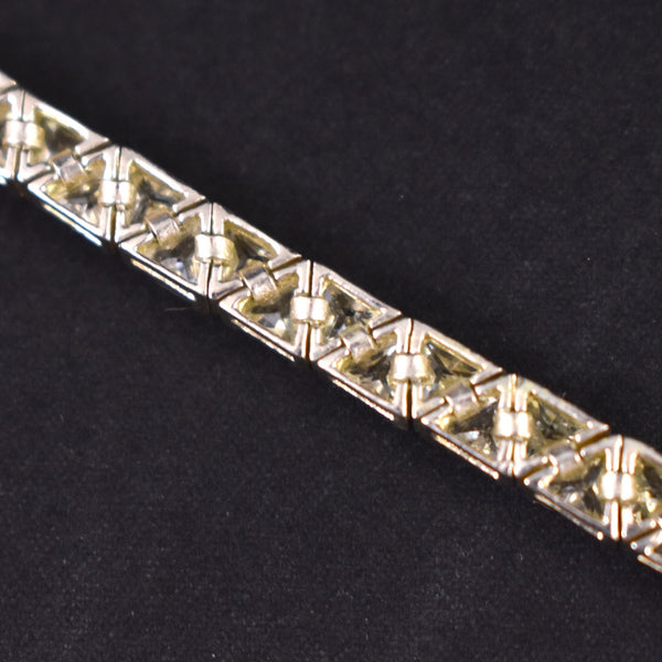 CZ 925 Trillion Cut Tennis Bracelet