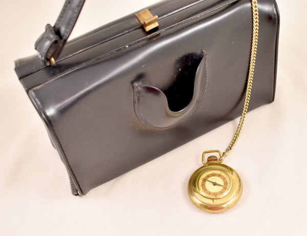1960s Pocket Watch Novelty Handbag