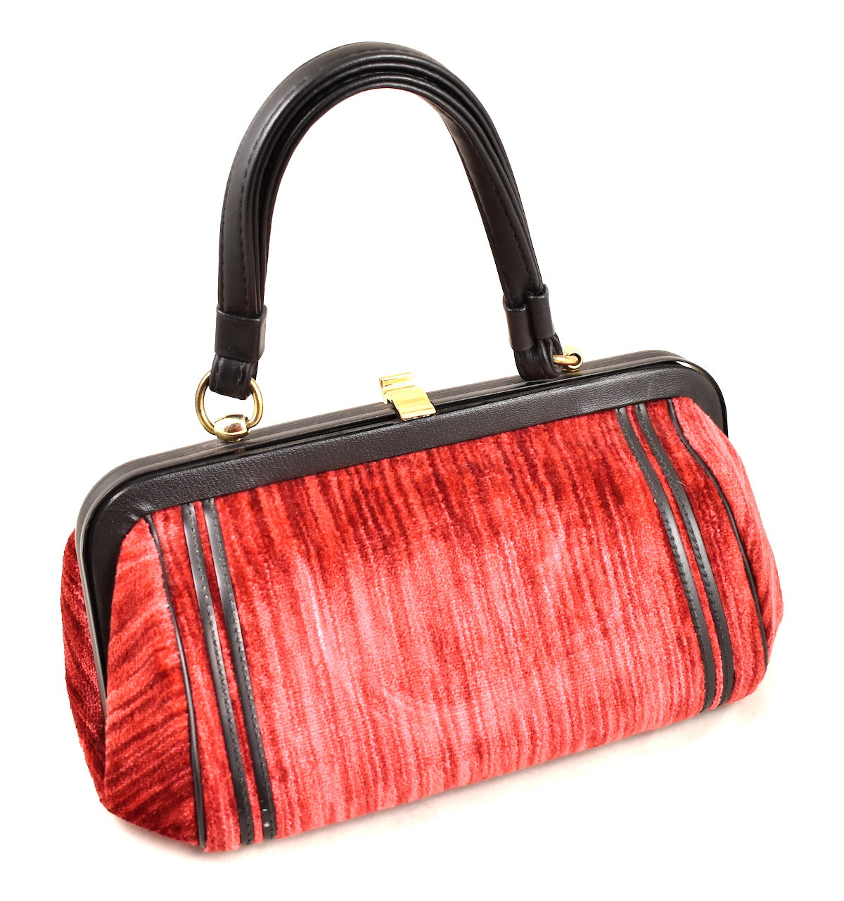 1950s Vamp Red Velvet Purse