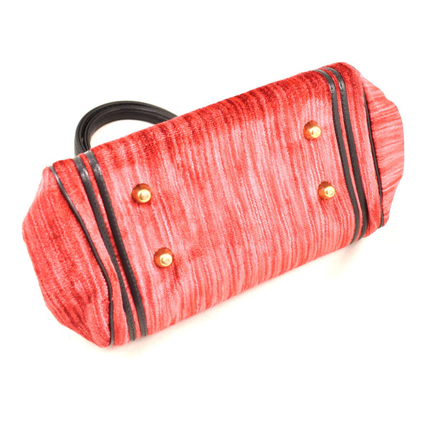 1950s Vamp Red Velvet Purse