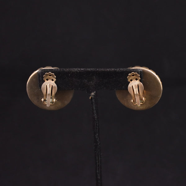 Handpainted Holly Button Earrings