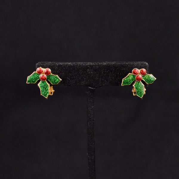 Sparkly Holly Earrings