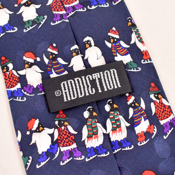 Ice Skating Penguins Tie