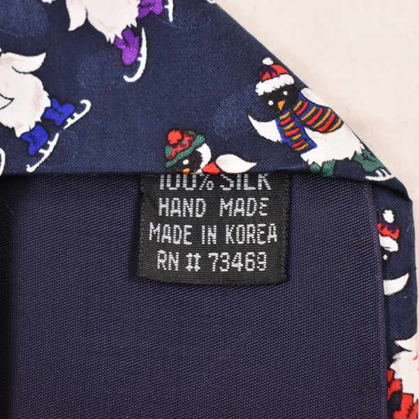 Ice Skating Penguins Tie