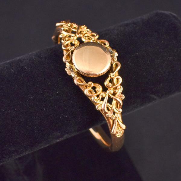 DIX Gold Locket Hinge Bangle