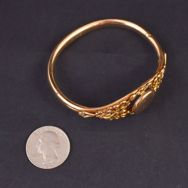 DIX Gold Locket Hinge Bangle