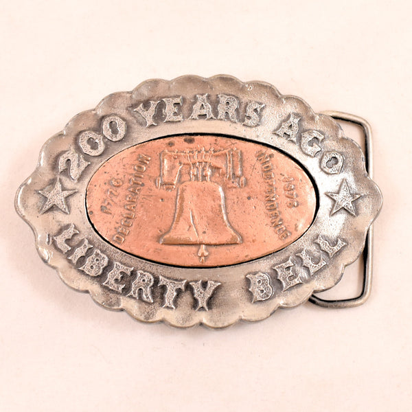 1970s 200 Years Ago Liberty Bell Belt Buckle