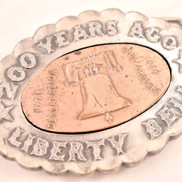 1970s 200 Years Ago Liberty Bell Belt Buckle