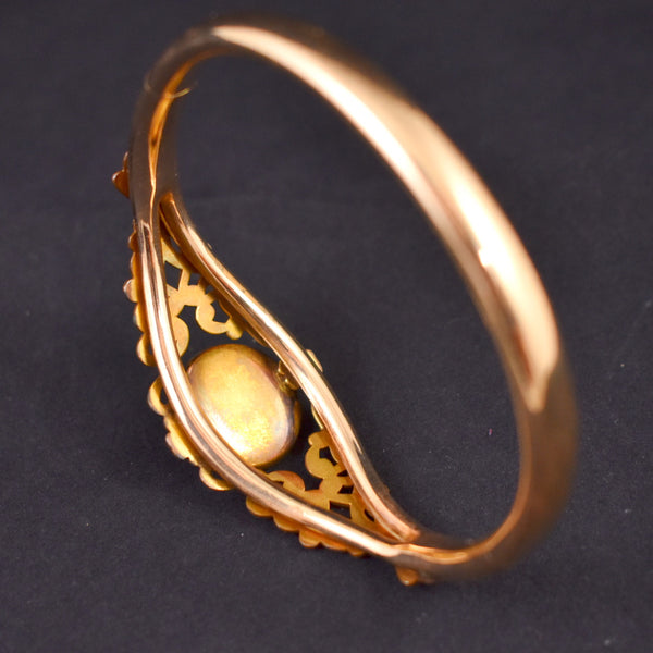 DIX Gold Locket Hinge Bangle