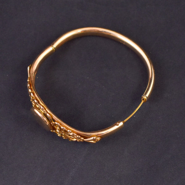 DIX Gold Locket Hinge Bangle