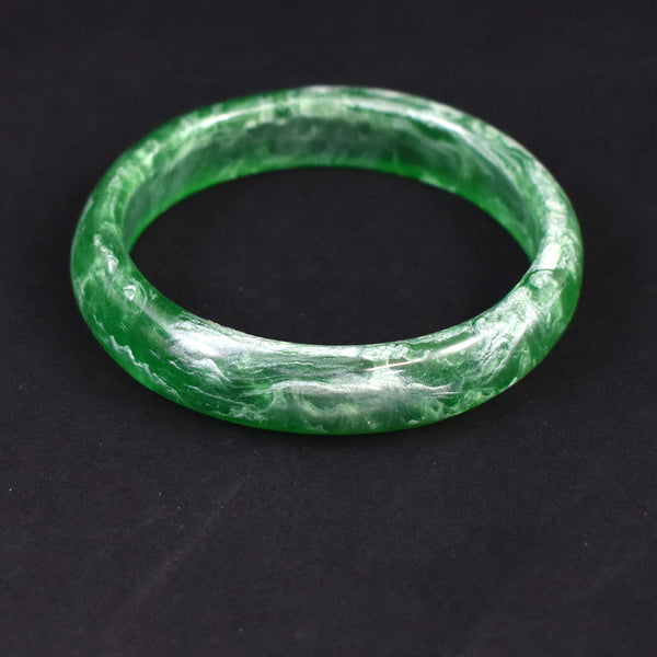 Pearlized Mint Green Bangle Bracelet