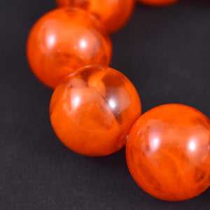 Orange Marble Ball Bracelet