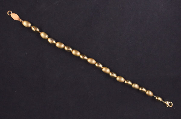 Simple Oval Gold Bead Bracelet