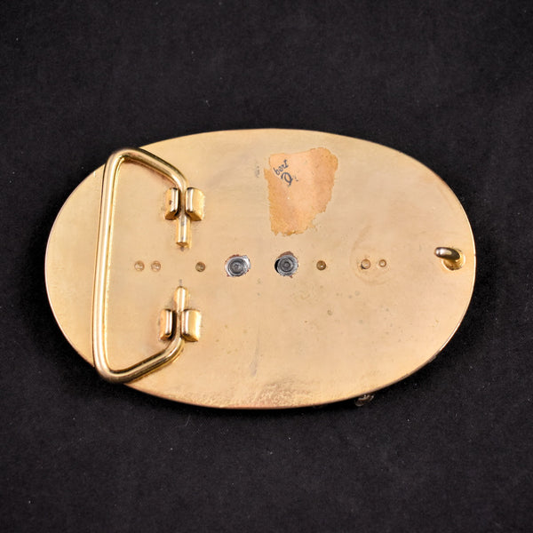 1970s Bucking Bronc Rodeo Riding Cowboy Belt Buckle