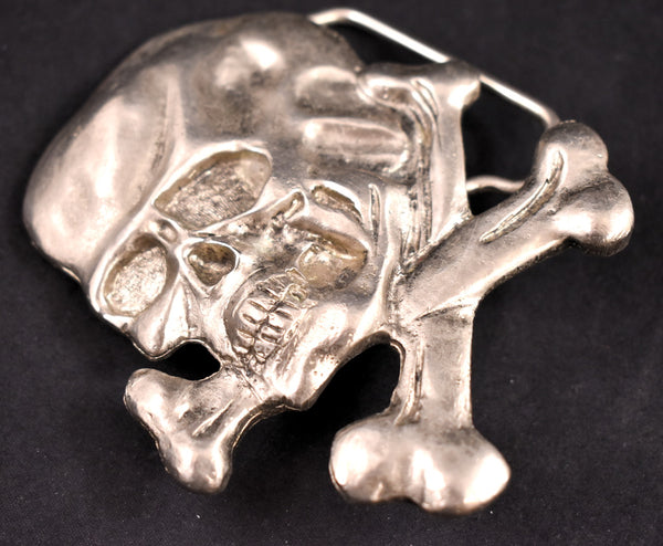 1970s Biker Skull & Crossbones Belt Buckle