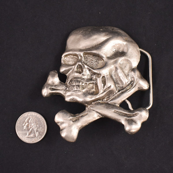 1970s Biker Skull & Crossbones Belt Buckle
